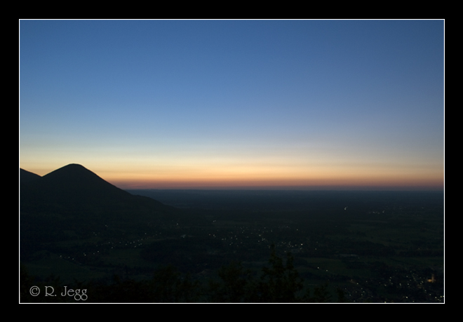 Blick vom Petersberg nach Sonnenuntergang