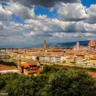 Blick vom Piazzale Michelangelo über den Arno auf Florenz