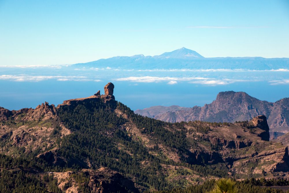 Blick vom Pico de las Nieves hinüber zum Teide