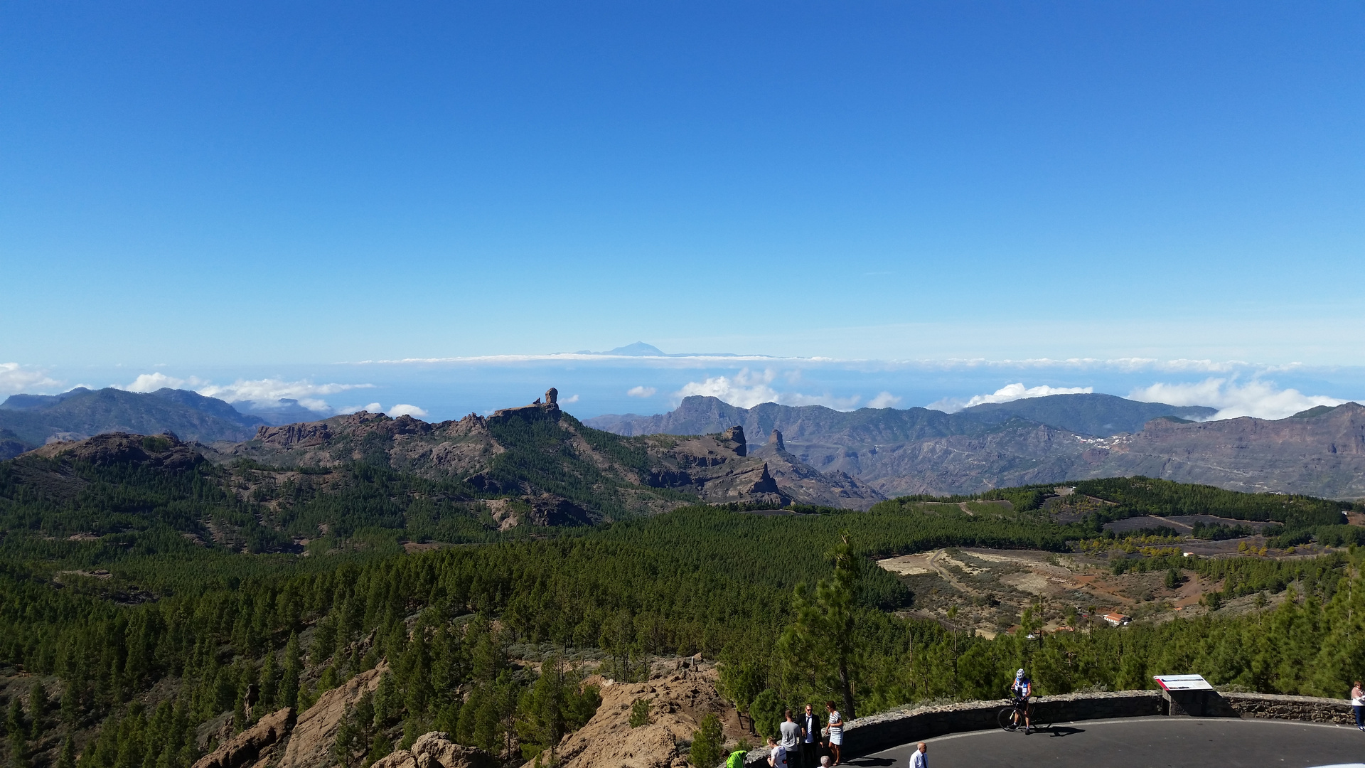 Blick vom Pico de las Nieves nach Teneriffa zu Teide