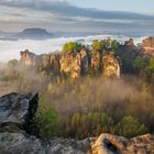 Blick vom Plattenstein gegen die Bastei