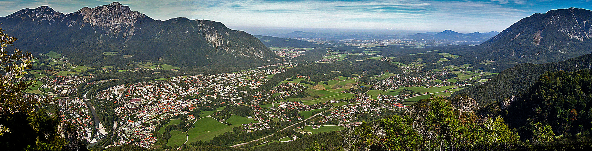 Blick vom Predigtstuhl auf Bad Reichenhall, Berchtesgadener Land