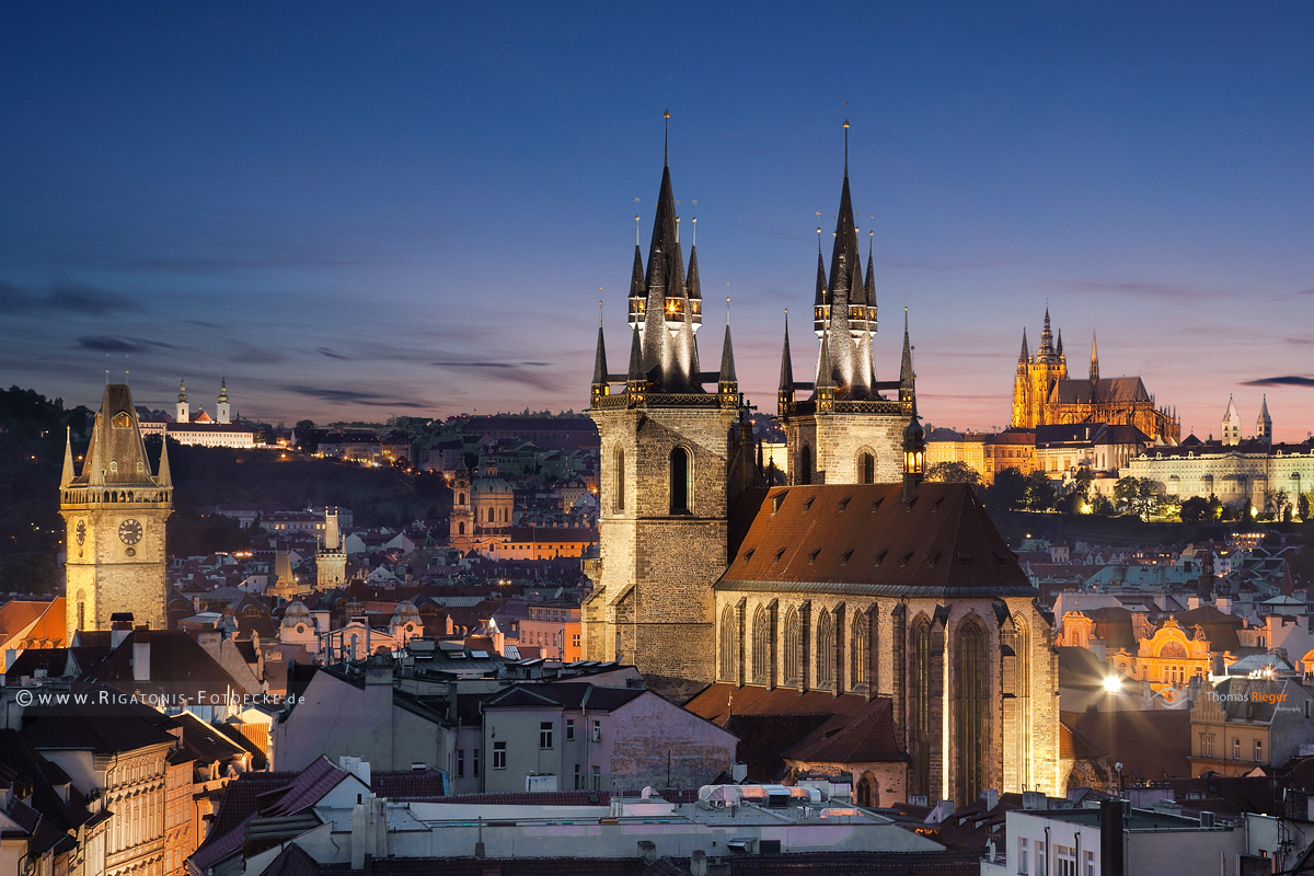 Blick vom Pulverturm in Prag