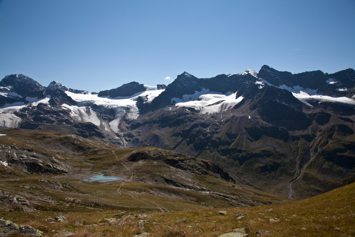 Blick vom Radsattel auf 2653MüM