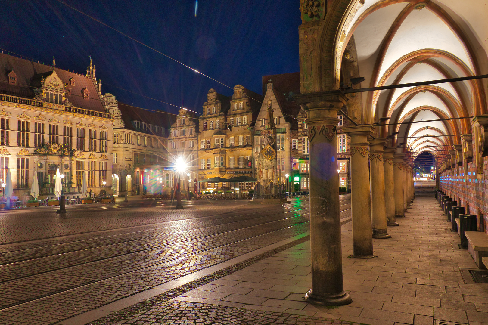 Blick vom Rathaus auf den Marktplatz