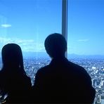 Blick vom Rathaus in Tokyo...