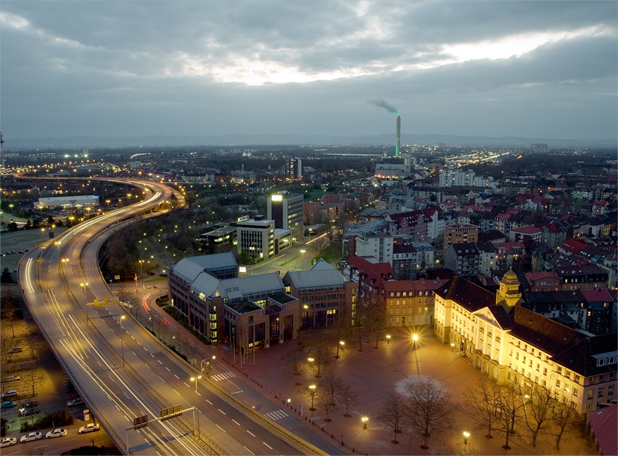 Blick vom Rathaus Ludwigshafen