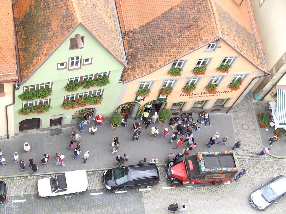 Blick vom Rathausturm in Rothenburg ob der Tauber