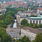 Blick vom Rathausturm zum Niedersächsischen Landtag