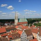 Blick vom Rathausturm zur Peter- und Paul- Kirche