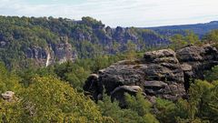 Blick vom Rauenstein auf die andere Elbseite zur Bastei...