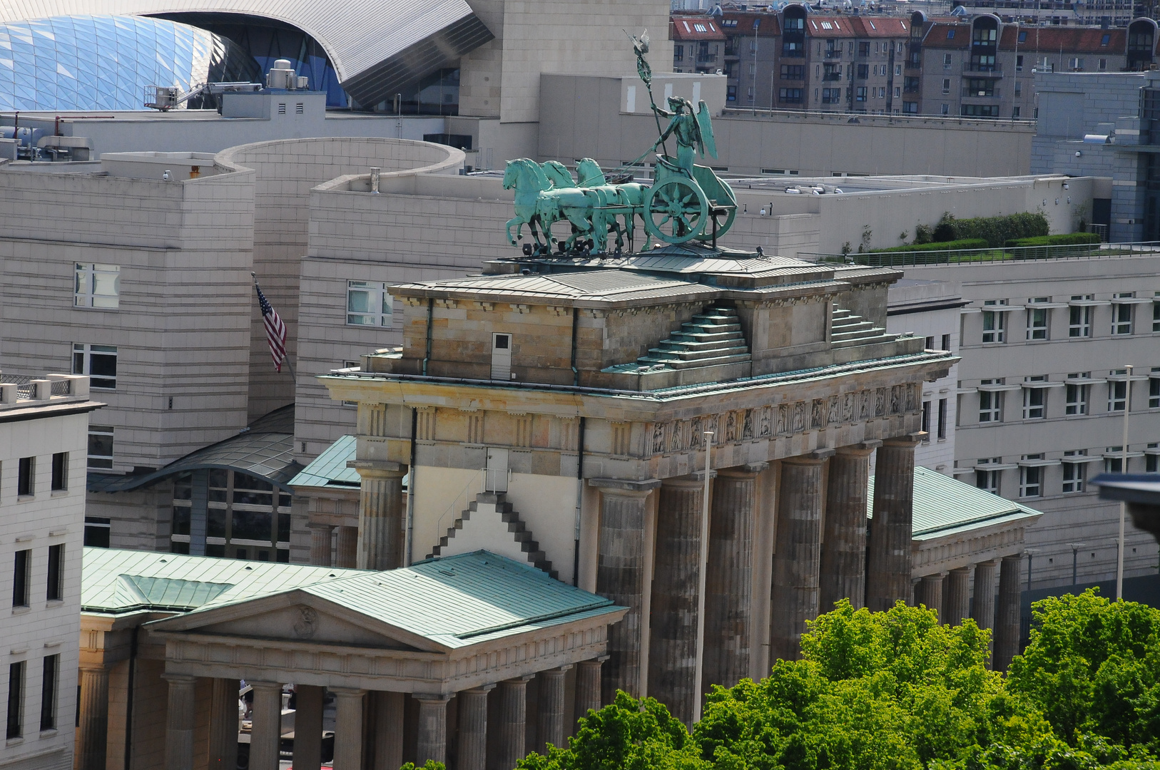 Blick vom Reichstag auf das Brandenburger Tor
