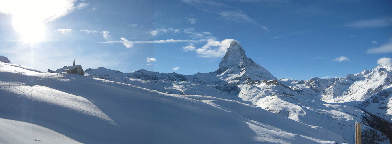 blick vom "riffelberg-hotel" aufs matterhorn