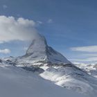 blick vom riffelberg-hotel aufs matterhorn