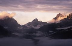 Blick vom Rifugio Vandelli (1.928m) nach Nordenosten über den Misurina-See (1.756m)