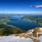 Blick vom Rigi Kulm auf den Zugersee