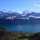 Blick vom Rigischeidegg auf Gersau