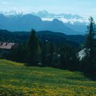 Blick vom Ritten/Bozen zu den Dolomiten