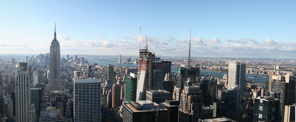 Blick vom Rockefeller Center nach Downtown Manhattan