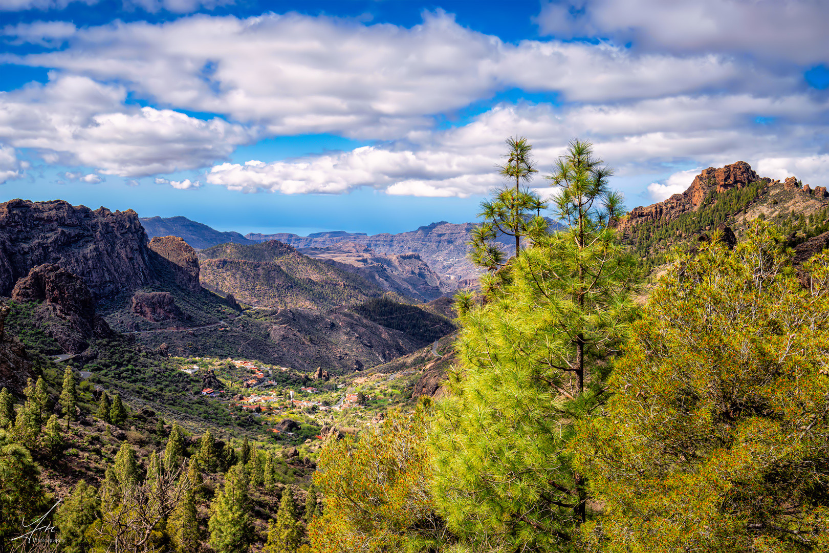 Blick vom Roque Nublo gen Süden