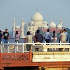 Blick vom Roten Fort auf das Taj Mahal