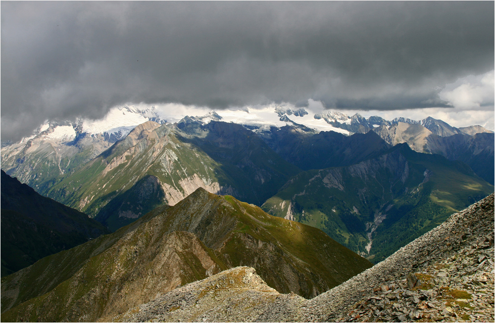 Blick vom Roten Kogel zum Großglockner (besser in Richtung Großglockner)