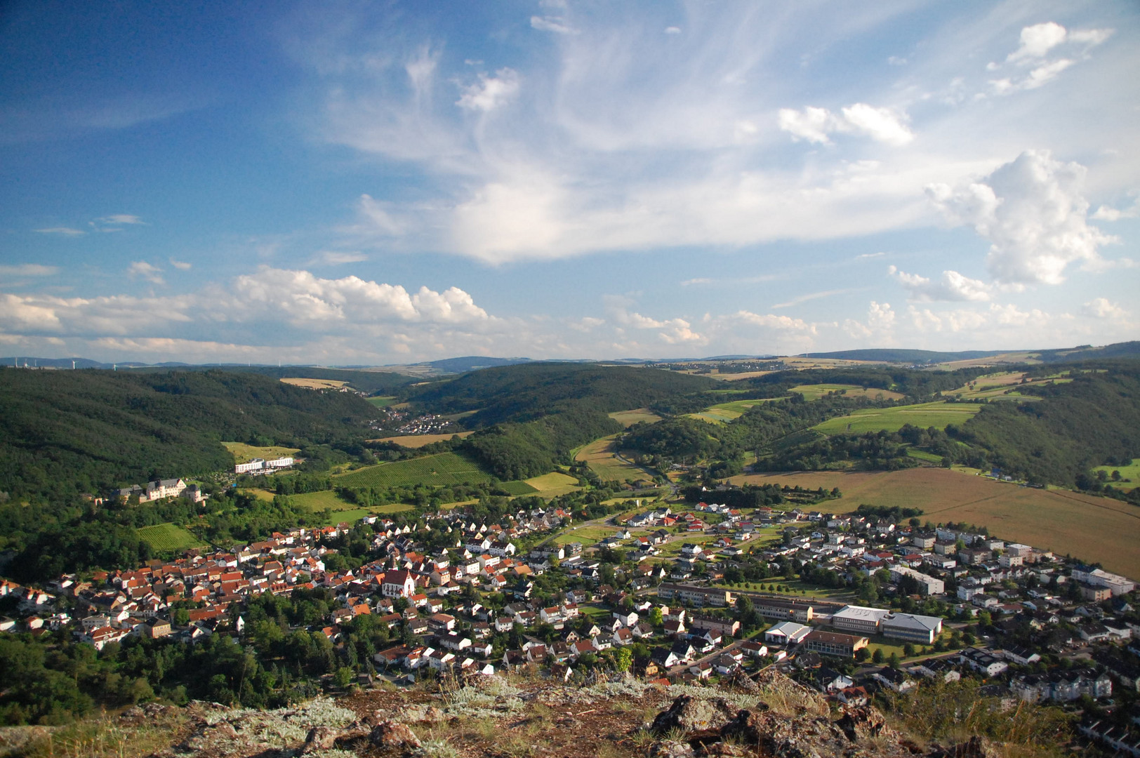 Blick vom Rotenfels bei Bad Münster am Stein-Ebernburg, in 202m Höhe