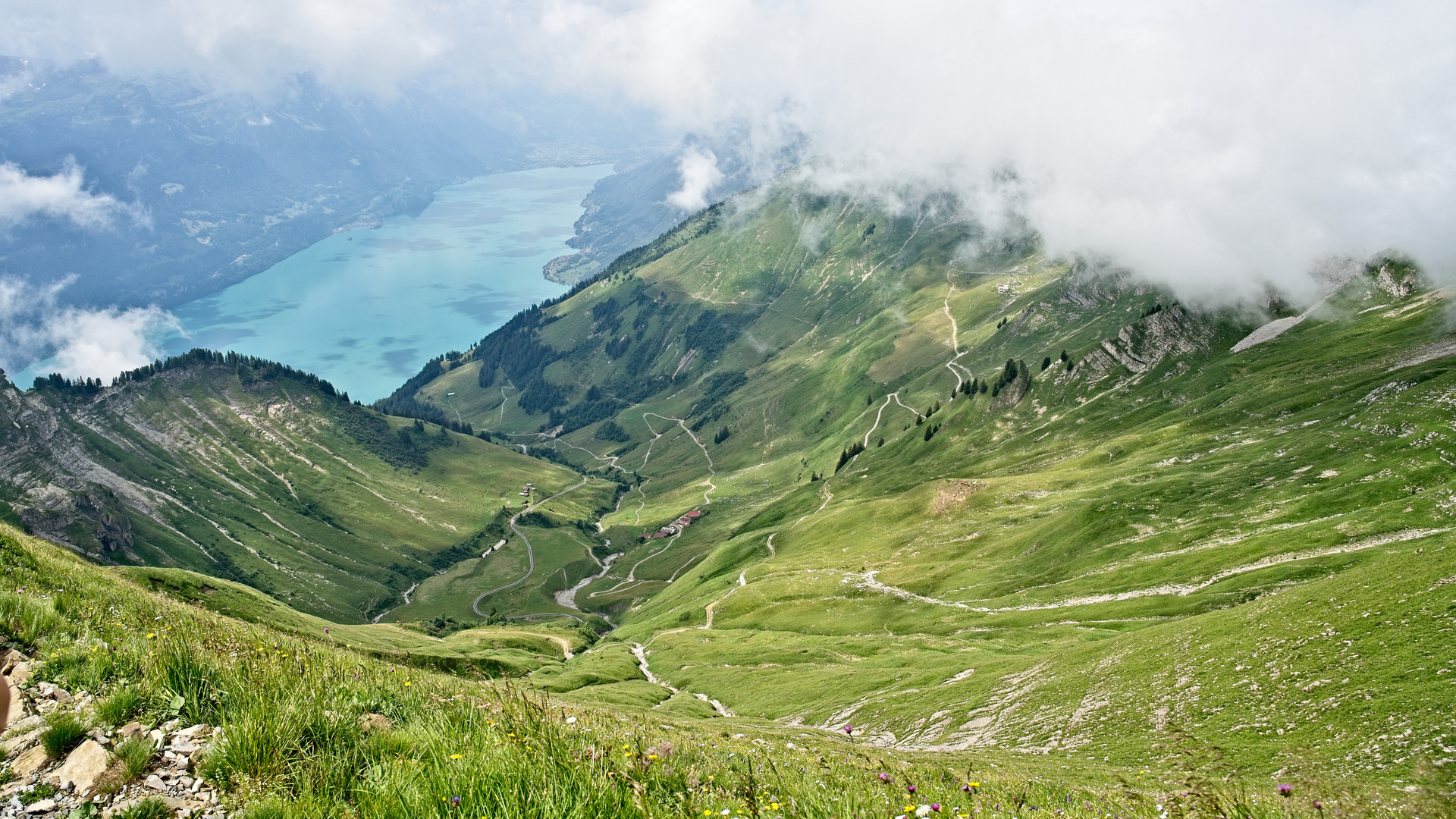 Blick vom Rothorn auf den Brienzersee