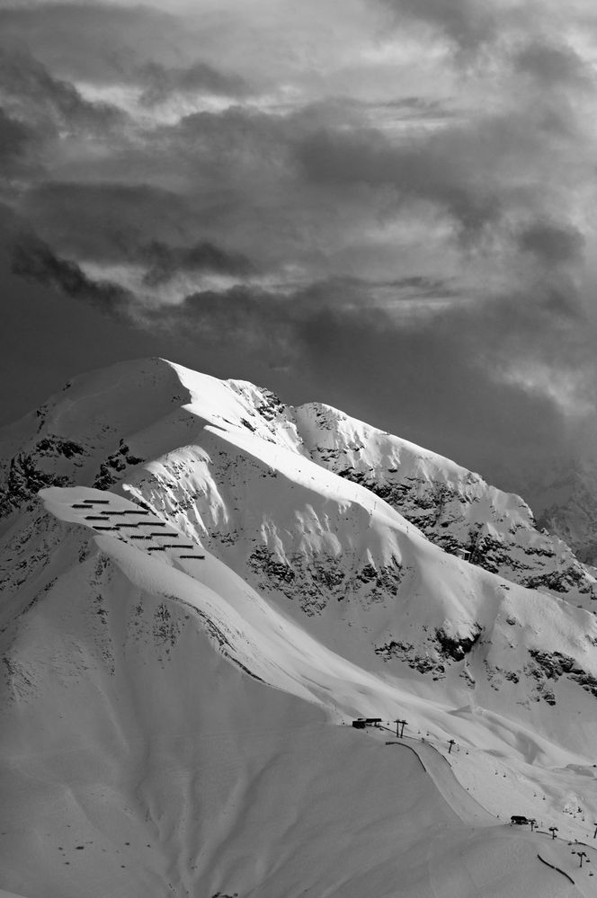 Blick vom Rüfikopf nach Zürs(Trittkopf)