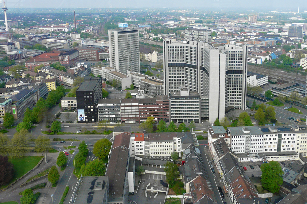 Blick vom RWE-Turm auf Essen