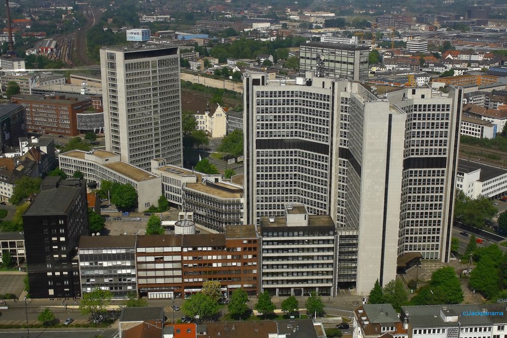 Blick vom RWE-Turm auf Essen