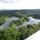 Blick vom Saaleturm (Schloß Burgk) auf die Saale