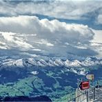 Blick vom Säntis auf die Churfirsten im Kanton St. Gallen