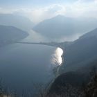 Blick vom San Salvatore zum Luganersee