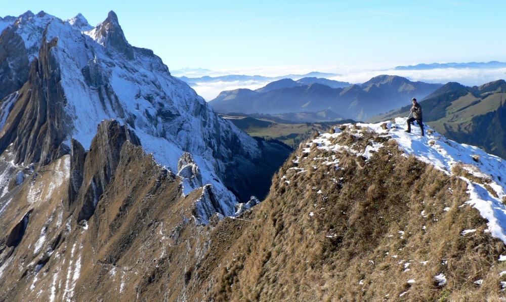 Blick vom Schäfler zum Säntis