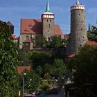 Blick vom Scharfenweg zur Nikolaikirche und alter Wasserkunst