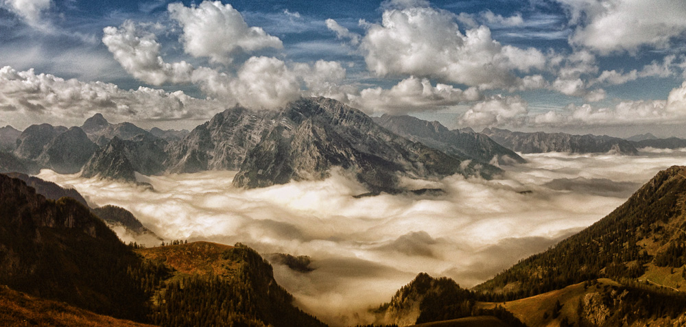 Blick vom Scheibstein zum Watzmann