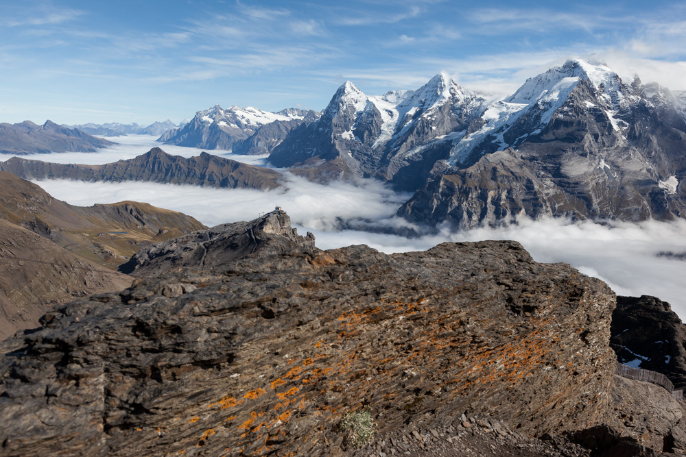 Blick vom Schilthorn auf die Berner Alpen