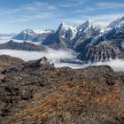 Blick vom Schilthorn auf die Berner Alpen