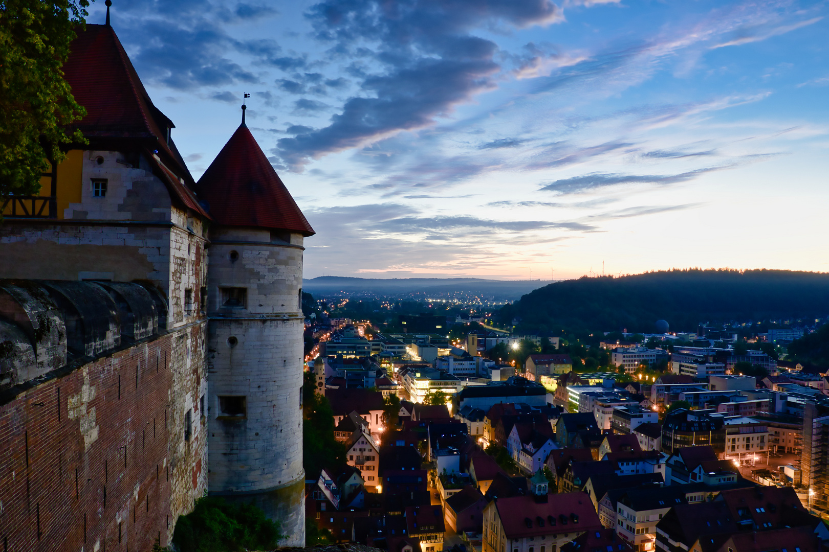 Blick vom Schloss Hellenstein in Heidenheim