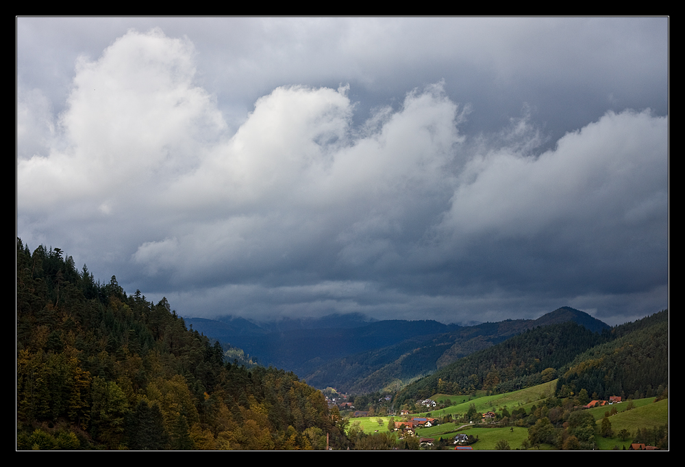 Blick vom Schloss Hornberg