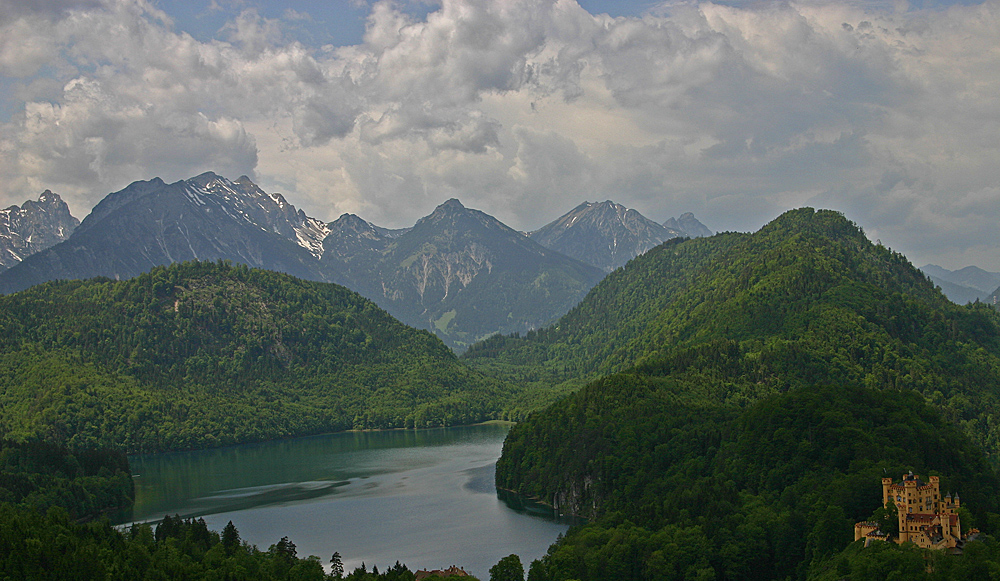 Blick vom Schloß Neuschwanstein