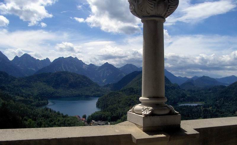 Blick vom Schloss Neuschwanstein