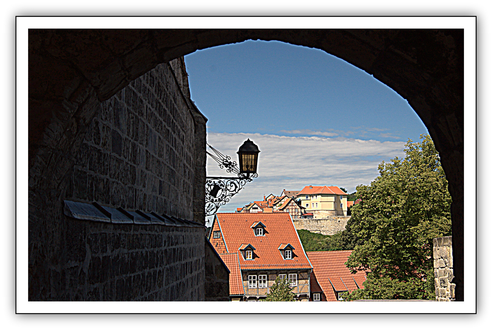 Blick vom Schloßbogen Quedlinburg