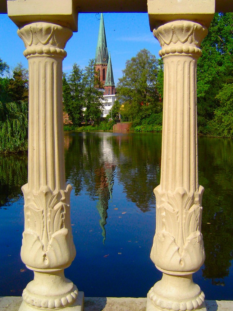 Blick vom Schloßgarten in Oldenburg