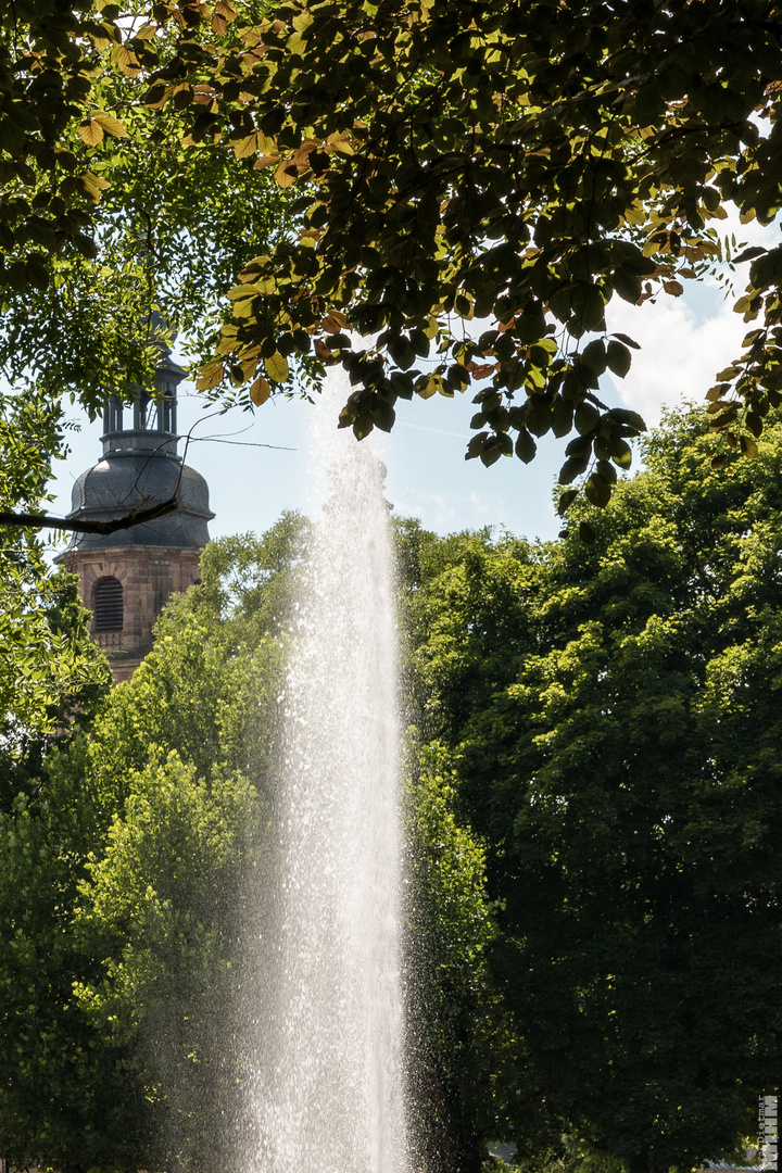 Blick vom Schlossgarten in Richtung Dom zu Fulda