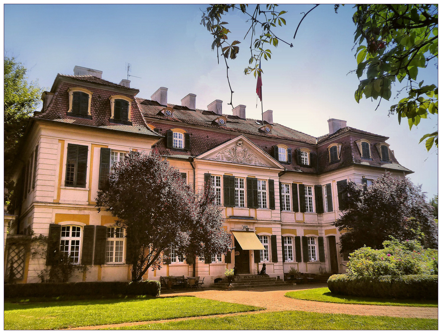 Blick vom Schlossgarten zum Schloss