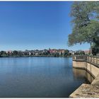 Blick vom Schlosspark zur Stadt