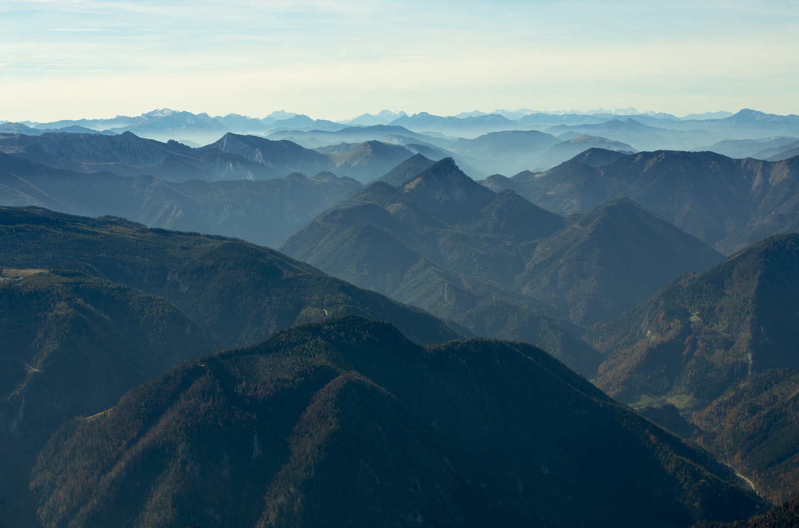 Blick vom Schneeberg Richtung Westen