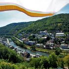 Blick vom schönen Burgcafe auf Altena und die Lenne